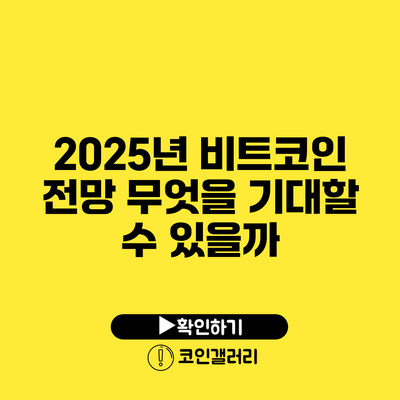 2025년 비트코인 전망: 무엇을 기대할 수 있을까?