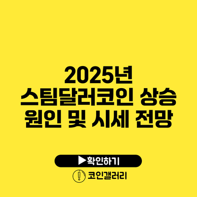 2025년 스팀달러코인 상승 원인 및 시세 전망