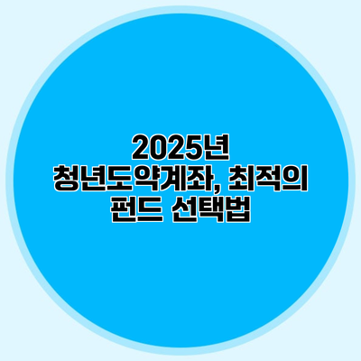 2025년 청년도약계좌, 최적의 펀드 선택법