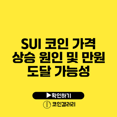 SUI 코인 가격 상승 원인 및 만원 도달 가능성?