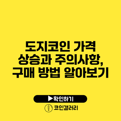 도지코인 가격 상승과 주의사항, 구매 방법 알아보기