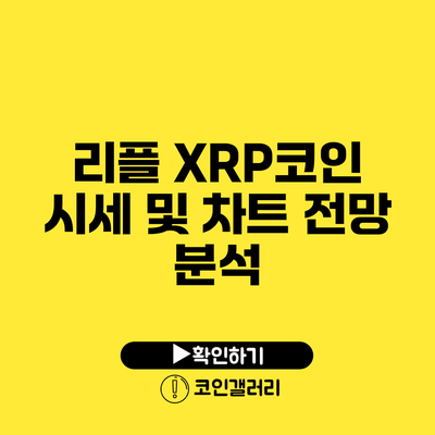 리플 XRP코인 시세 및 차트 전망 분석