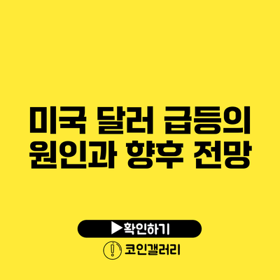 미국 달러 급등의 원인과 향후 전망