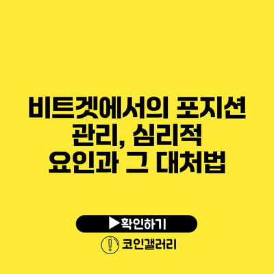 비트겟에서의 포지션 관리, 심리적 요인과 그 대처법