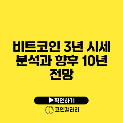 비트코인 3년 시세 분석과 향후 10년 전망