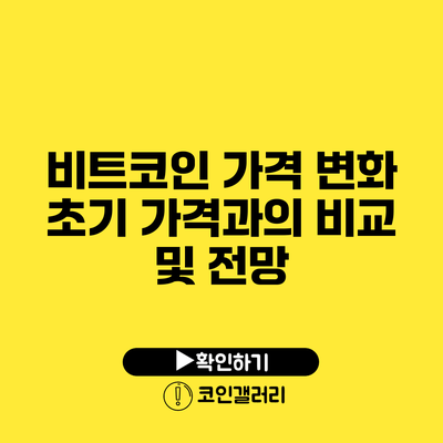 비트코인 가격 변화: 초기 가격과의 비교 및 전망
