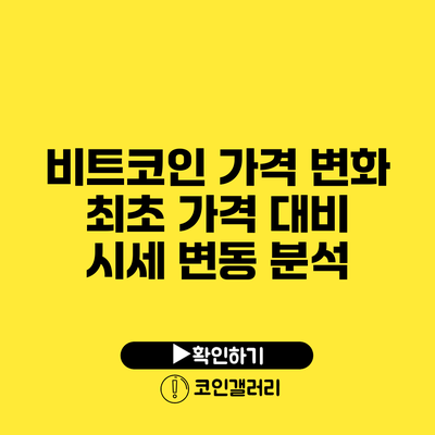 비트코인 가격 변화: 최초 가격 대비 시세 변동 분석