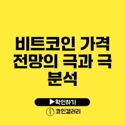 비트코인 가격 전망의 극과 극 분석
