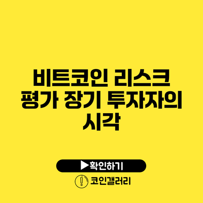 비트코인 리스크 평가: 장기 투자자의 시각