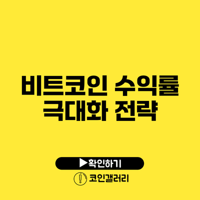 비트코인 수익률 극대화 전략