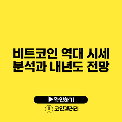 비트코인 역대 시세 분석과 내년도 전망