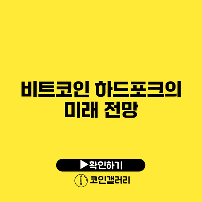 비트코인 하드포크의 미래 전망