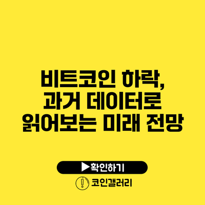 비트코인 하락, 과거 데이터로 읽어보는 미래 전망