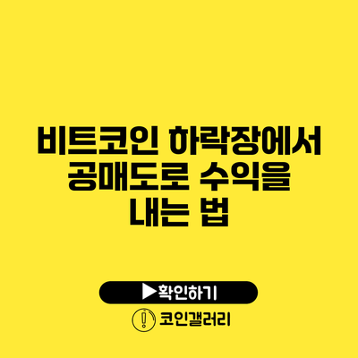 비트코인 하락장에서 공매도로 수익을 내는 법