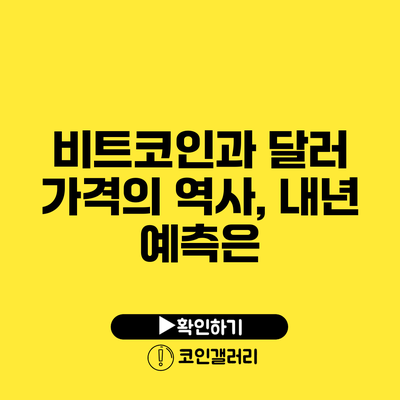 비트코인과 달러 가격의 역사, 내년 예측은?