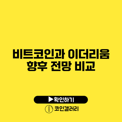 비트코인과 이더리움: 향후 전망 비교