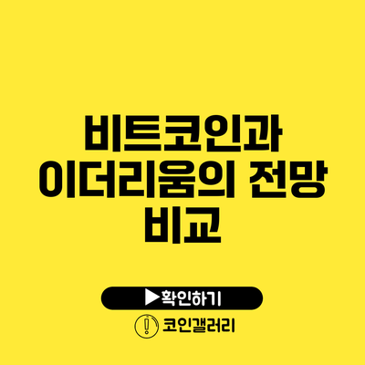 비트코인과 이더리움의 전망 비교