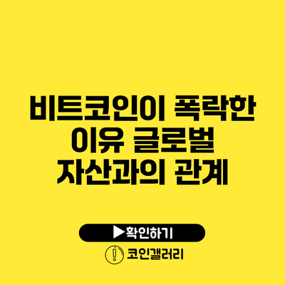 비트코인이 폭락한 이유: 글로벌 자산과의 관계