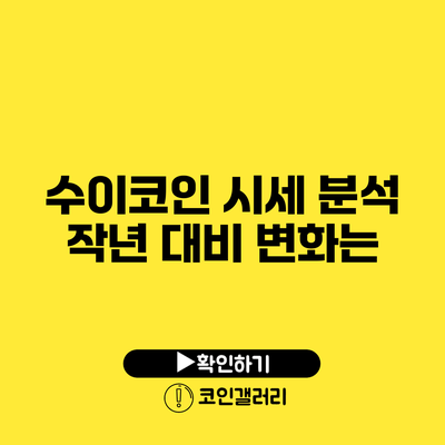 수이코인 시세 분석: 작년 대비 변화는?