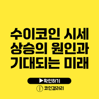 수이코인 시세 상승의 원인과 기대되는 미래