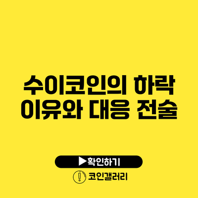 수이코인의 하락 이유와 대응 전술