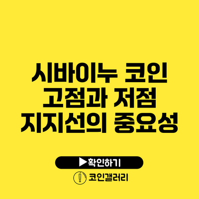 시바이누 코인 고점과 저점: 지지선의 중요성
