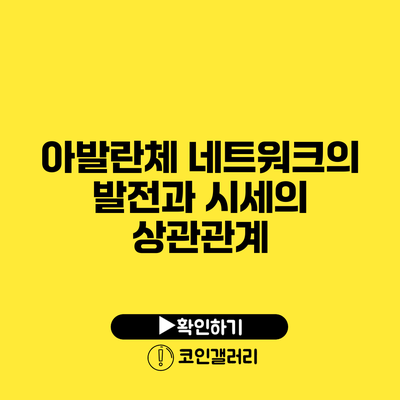 아발란체 네트워크의 발전과 시세의 상관관계