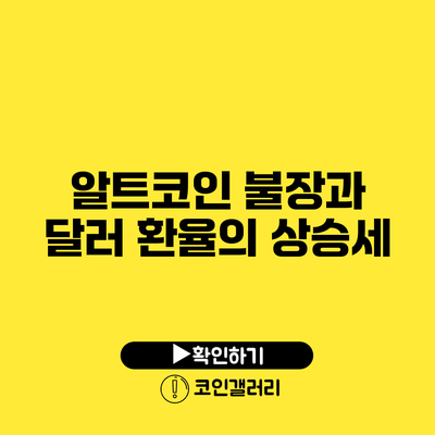 알트코인 불장과 달러 환율의 상승세