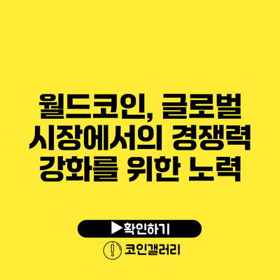 월드코인, 글로벌 시장에서의 경쟁력 강화를 위한 노력