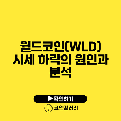 월드코인(WLD) 시세 하락의 원인과 분석