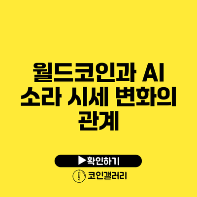 월드코인과 AI 소라: 시세 변화의 관계