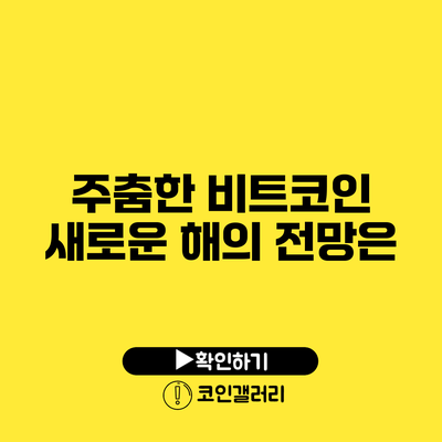 주춤한 비트코인: 새로운 해의 전망은?