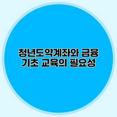 청년도약계좌와 금융 기초 교육의 필요성