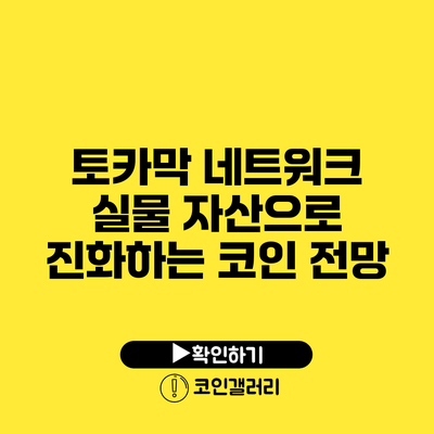 토카막 네트워크: 실물 자산으로 진화하는 코인 전망
