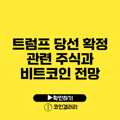 트럼프 당선 확정: 관련 주식과 비트코인 전망