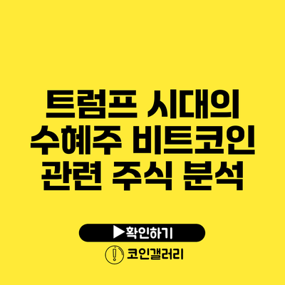 트럼프 시대의 수혜주: 비트코인 관련 주식 분석