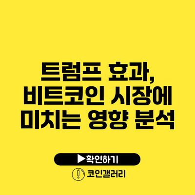 트럼프 효과, 비트코인 시장에 미치는 영향 분석