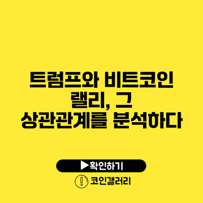트럼프와 비트코인 랠리, 그 상관관계를 분석하다