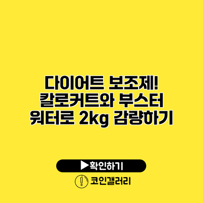 다이어트 보조제! 칼로커트와 부스터 워터로 2kg 감량하기