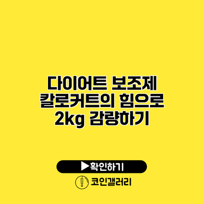 다이어트 보조제 칼로커트의 힘으로 2kg 감량하기