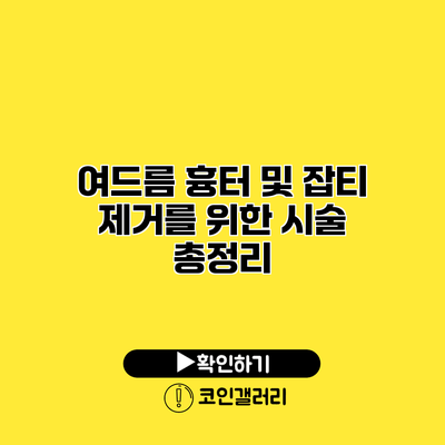 여드름 흉터 및 잡티 제거를 위한 시술 총정리